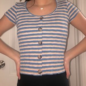 Women’s American Eagle Ribbed Striped Top